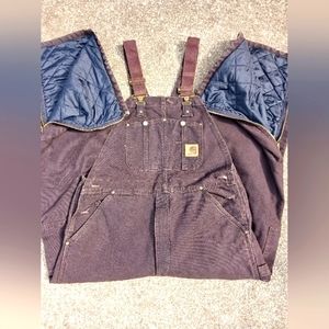 Carhartt mens insulated bibs sz. 36x30